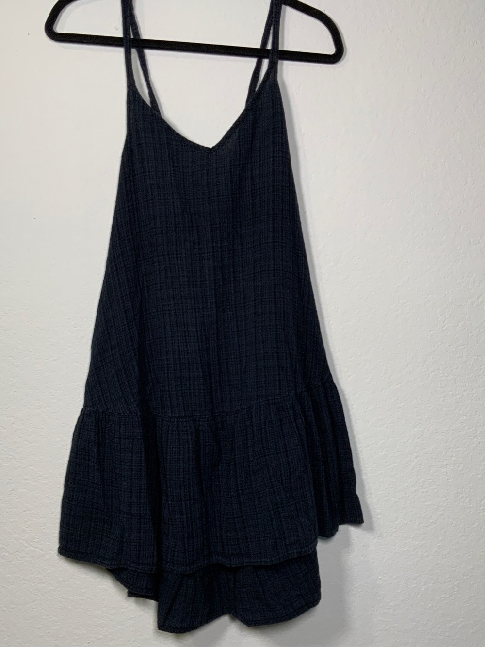 Rip Curl Navy Textured Tiered Dress